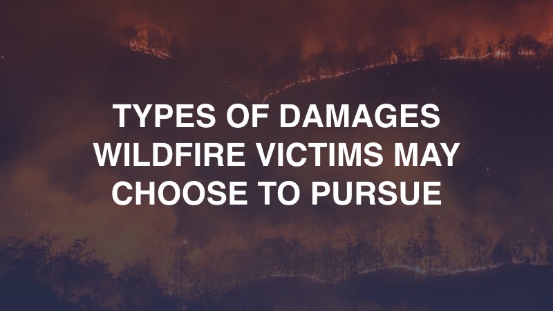 Types of Damages Wildfire Victims May Choose to Pursue