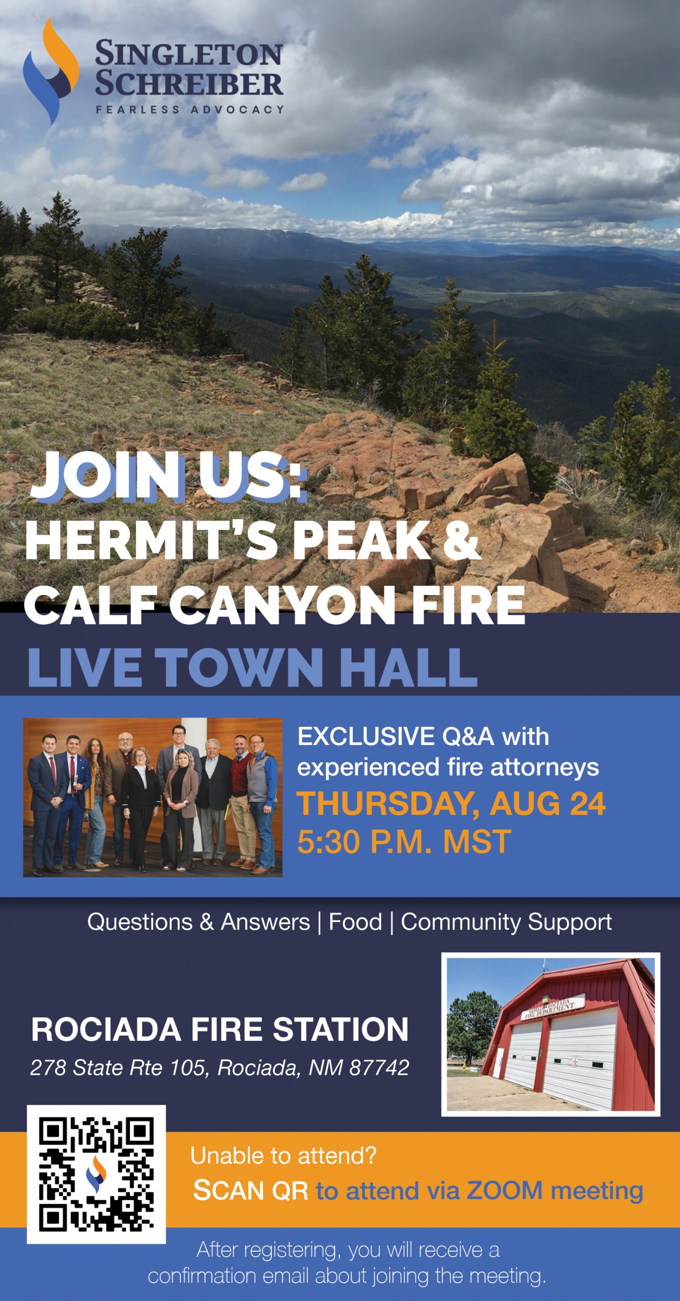 Hermit's Peak & Calf Canyon Fire LIVE Town Hall (Rociada Fire Station)