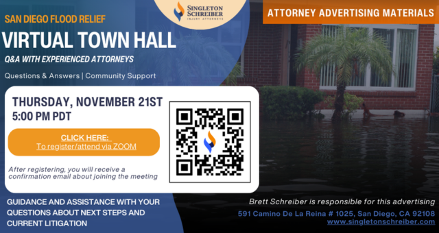 San Diego Flood Relief Virtual Town Hall (November 21st)