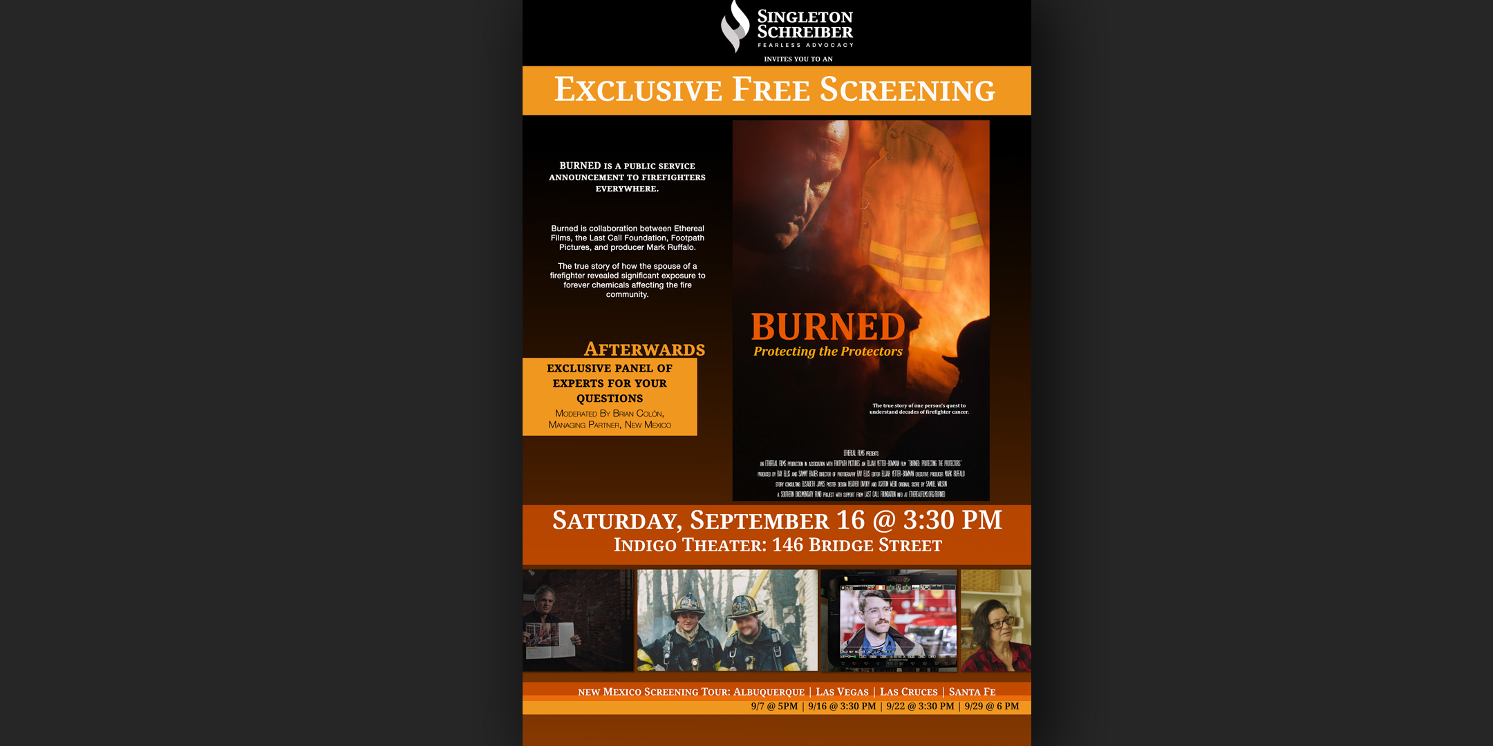 POSTPONED - Burned: Protecting the Protectors (Las Vegas, NM: Free Screening)