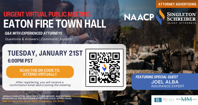 Eaton Fire Town Hall (January 21st)