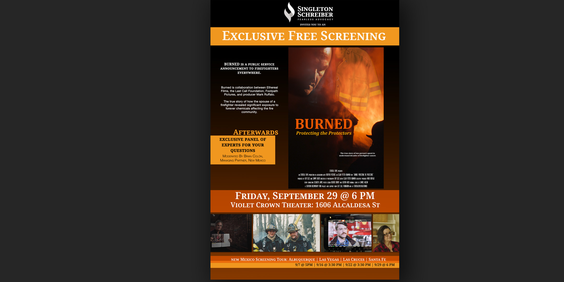 Burned: Protecting the Protectors (Santa Fe: Free Screening)