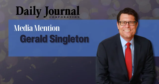 Gerald Singleton Named Among Top Plaintiff Lawyers 2025