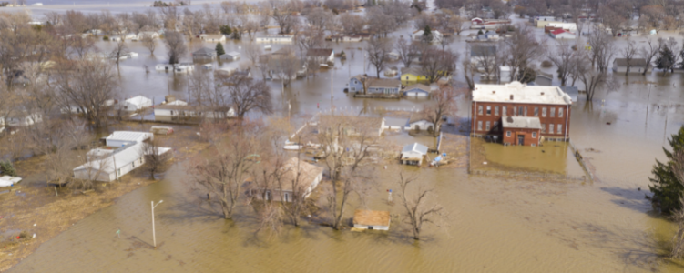 Neighborhood badly flooded