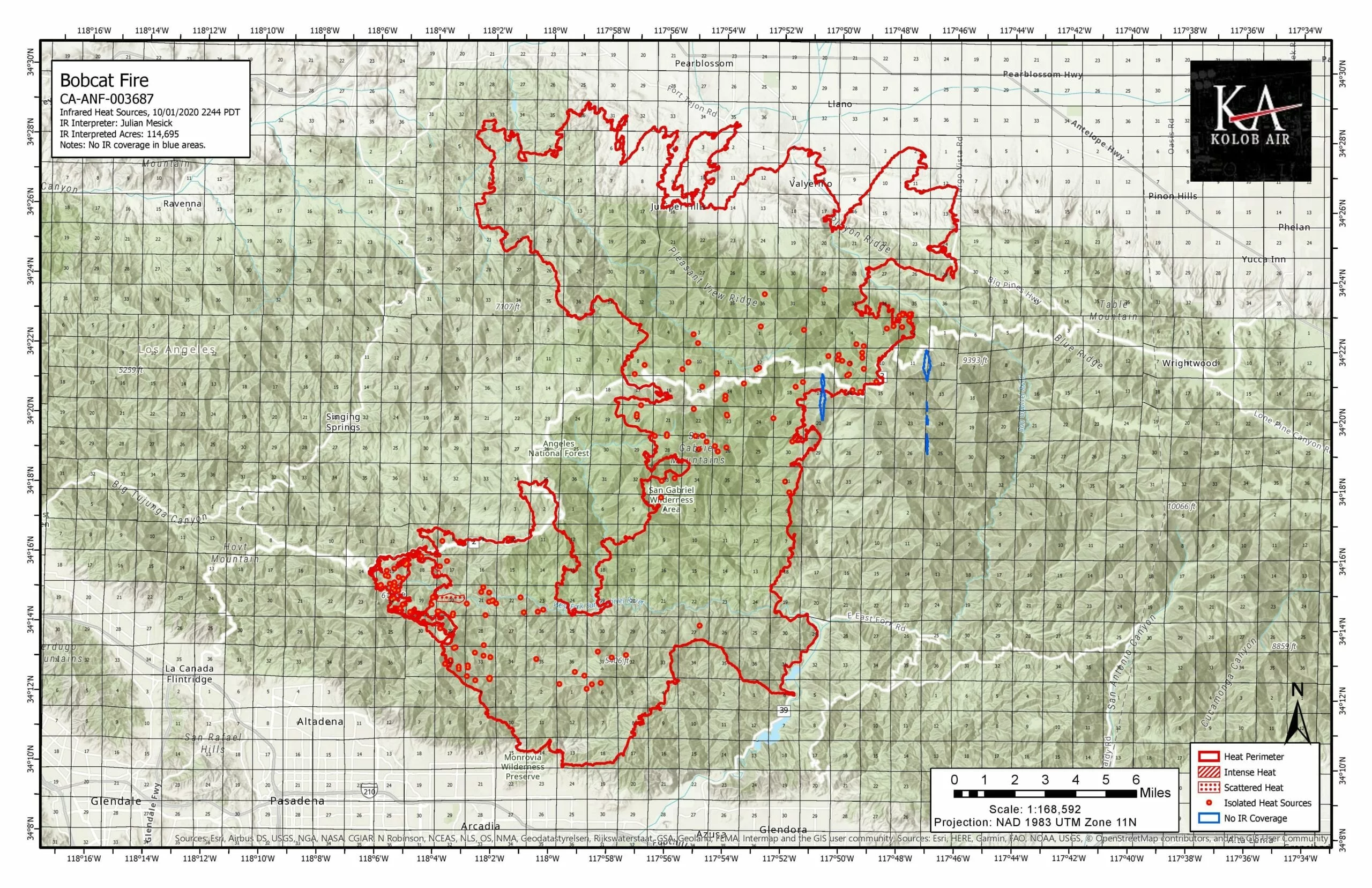 Bobcat Fire map