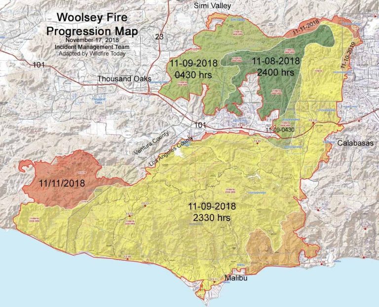 Woolsey Fire map